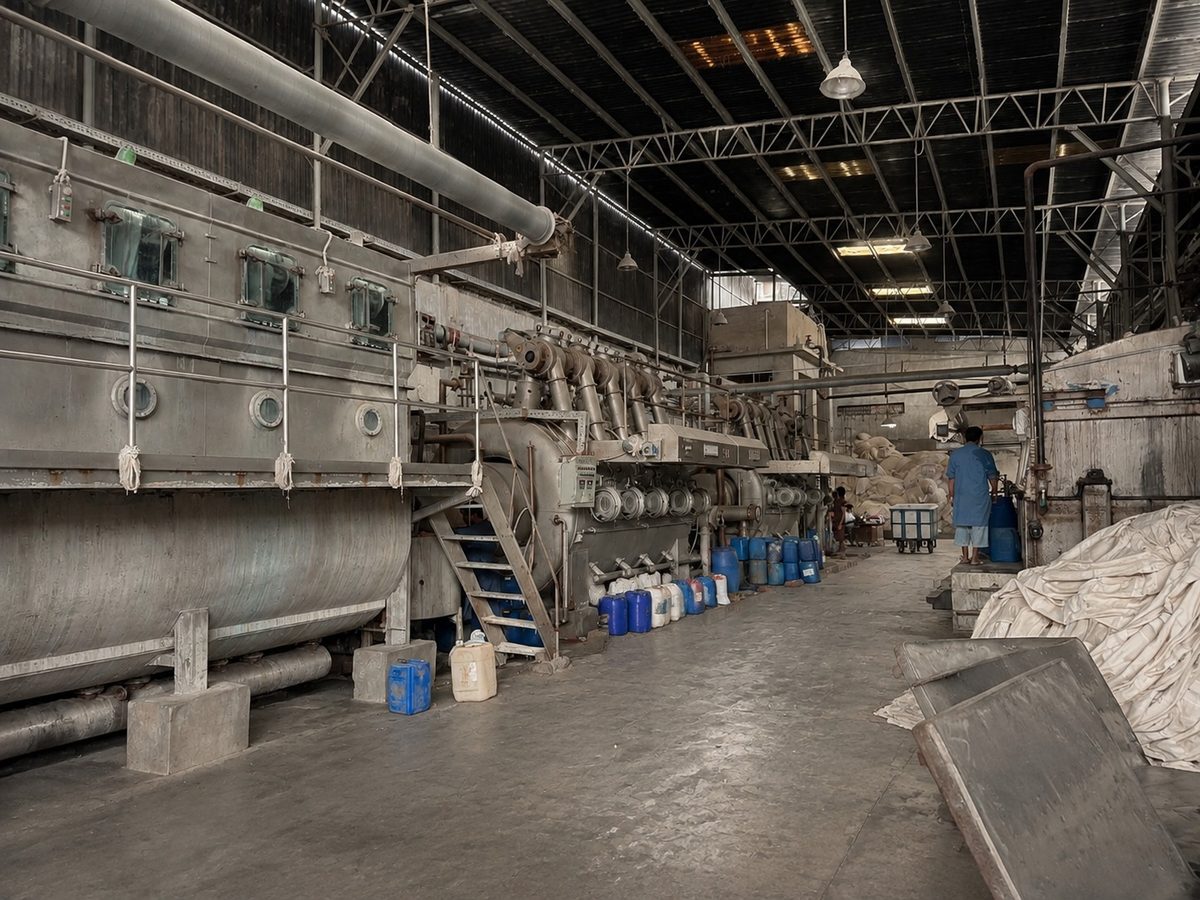 Dyeing floor at HRW